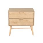 Artiss Bedside Table Drawers Side End Table Storage Cabinet Nightstand Oak GINO - Image 3