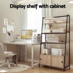 Artiss Bookshelf 5 Tier Cube Cabinet MIRA Oak - Image 6