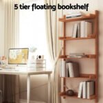 Artiss Bookshelf Floating Shelf  CAPIZ Oak - Image 4
