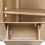 Artiss Buffet Sideboard Marble Style Tabletop - Pine - Image 5