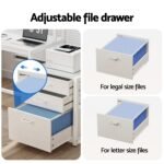 Artiss Computer Desk Home Office Study Table Desks w/Drawers Open Shelf White 160CM - Image 6