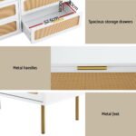 Artiss Chest of 6 Drawers Lowboy Cabinet White - Image 6