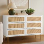 Artiss Chest of 6 Drawers Lowboy Cabinet White - Image 8