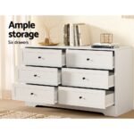 Artiss 6 Chest of Drawers - LEIF White - Image 6