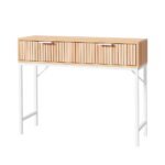 Artiss Console Table 2 Drawers 92CM - Image 3
