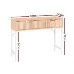 Artiss Console Table 2 Drawers 92CM - Image 4