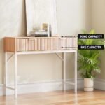 Artiss Console Table 2 Drawers 92CM - Image 7