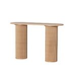 Artiss Console Table Oval 115CM Pine Blake - Image 3
