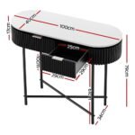 Artiss Console Table 2 Drawers 100CM - Image 4