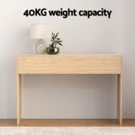 Artiss Console Table Hallway Fluted 120CM Pine - Image 7