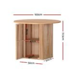 1M Artiss Dining Table Storage Base - Image 2