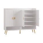 Artiss Shoe Rack Cabinet 5 Tiers 30 Pairs White - Image 3