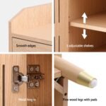 Artiss Shoe Rack Cabinet 4-Tier 16 Pairs Pine - Image 8