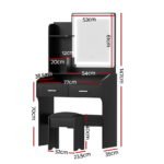 Artiss Dressing Table Set Stool Led Black - Image 3