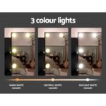 Artiss Dressing Table Set Stool 10 Led Bulbs Black Dulcea - Image 6