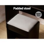 Artiss Dressing Table Set Stool 10 Led Bulbs Black Dulcea - Image 8