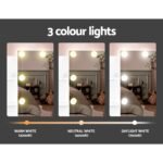 Artiss Dressing Table Set Stool 10 Led Bulbs White Dulcea - Image 4