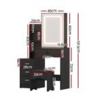 Artiss Dressing Table Vanity Desk Set Stool Led Black - Image 3