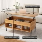 Artiss Coffee Table Lift-top Oak - Image 6