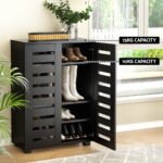 Artiss Shoe Rack Storage Cabinet 20 Pairs 5-tier Black Alster - Image 6