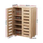 Artiss Shoe Rack Cabinet 20 Pairs 5-tier Wood Alster - Image 4