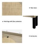 Artiss Shoe Rack Cabinet 2 Drawers Rattan 6 Pairs - Image 7