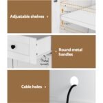 Artiss Buffet Sideboard Cabinet Cupboard Pantry Storage Shelves Hutch White - Image 7