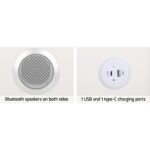 Artiss Smart Bedside Table 2 Drawers with Wireless Charging Ports LED White AIKA - Image 5