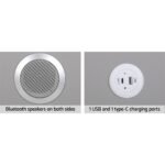 Artiss Smart Bedside Table 2 Drawers with Wireless Charging Ports LED Grey AIDA - Image 5