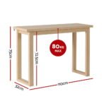 Artiss Console Table 110CM Pine - Image 3