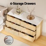 Artiss 6 Chest of Drawers Dresser Table Pine - Image 5