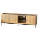 Artiss TV Unit Entertainment Unit Storage Cabinet Shelf 160cm Pine - Image 2