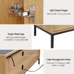 Artiss TV Unit Entertainment Unit Storage Cabinet Shelf 160cm Pine - Image 8