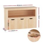 Keezi Kids Bookshelf 3 Drawers Storage Children Bookcase Toy Organiser Display Wooden - Image 3