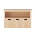 Keezi Kids Bookshelf 3 Drawers Storage Children Bookcase Toy Organiser Display Wooden - Image 4