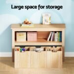 Keezi Kids Bookshelf 3 Drawers Storage Children Bookcase Toy Organiser Display Wooden - Image 5