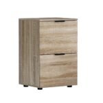 Artiss Filing Cabinet Files Storage Office Shelves File Organiser Oak 2 Drawer