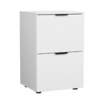 Artiss Filing Cabinet Files Storage Office Shelves File Organiser White 2 Drawer - Image 3