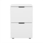 Artiss Filing Cabinet Files Storage Office Shelves File Organiser White 2 Drawer - Image 5