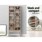 Artiss Bookshelf CD Storage Rack - BERG Oak - Image 6