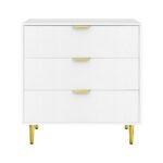 Artiss 3 Chest of Drawers Lowboy Cabinet White - Image 5