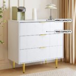 Artiss 3 Chest of Drawers Lowboy Cabinet White - Image 8