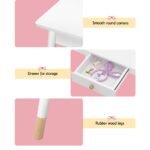 Keezi Kids Dressing Table Chair Set Vanity Makeup Wooden Leg Mirror Drawer - Image 8
