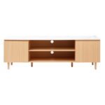 Artiss TV Cabinet Entertainment Unit Stand 180CM Pine White - Image 5