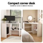 Artiss Corner Computer Desk Shelves CPU Stand L-shape Home Office Workstation Desks - Image 4