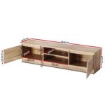Artiss TV Cabinet Entertainment Unit 160cm Pine Charles - Image 4