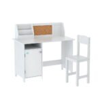 Keezi Kids Table and Chair Set Children Study Play Toys Desk w/ Cabinet Storage - Image 3