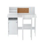 Keezi Kids Table and Chair Set Children Study Play Toys Desk w/ Cabinet Storage - Image 5
