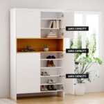 Artiss Shoe Rack Storage Cabinet 9 Tiers White - Image 8