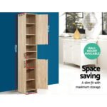 Artiss Bathroom Cabinet Storage 185cm Wooden - Image 5